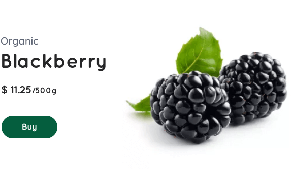 Blackberry, $11.25/500g